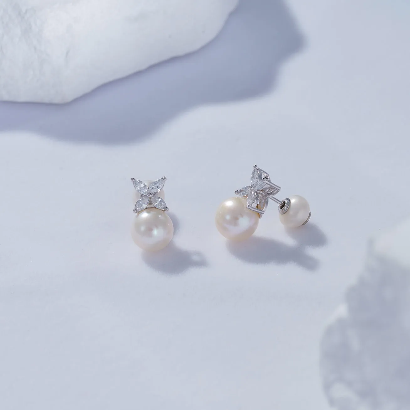 Top Grade Freshwater Pearl Earrings WE00619 | EVERLEAF