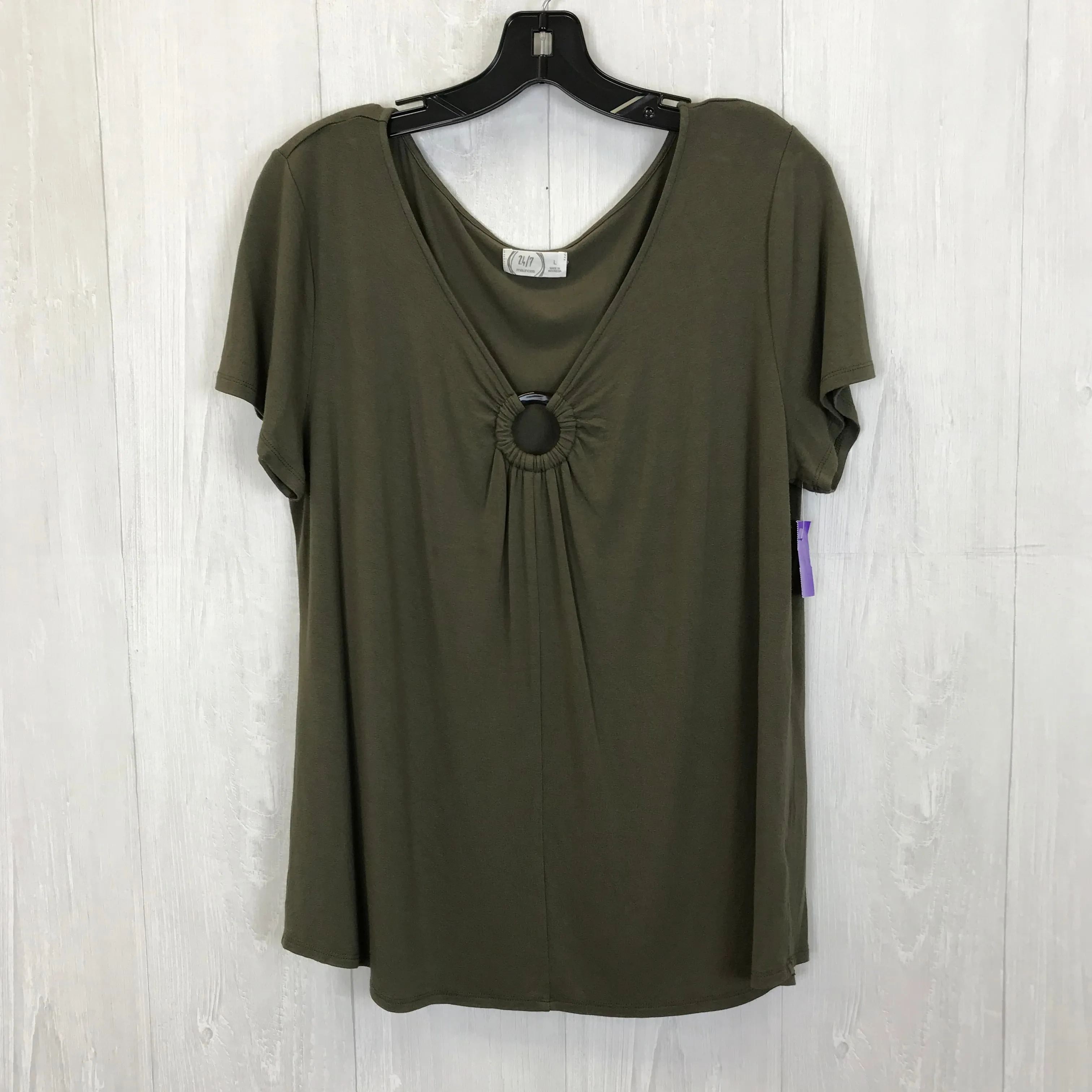 Top Short Sleeve Basic By Maurices  Size: L