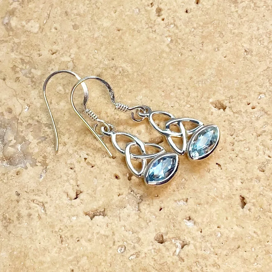 Topaz Celtic Knot Earrings