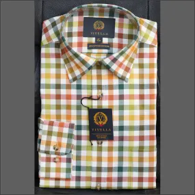 VIYELLA Autumn Gold CHECK WOOL BLEND SHIRT<>