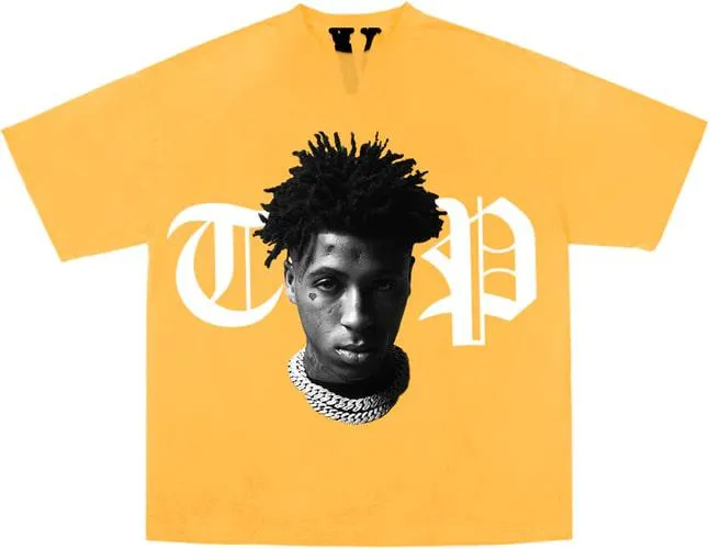 Vlone x YoungBoy NBA Peace Hardly Tee Yellow