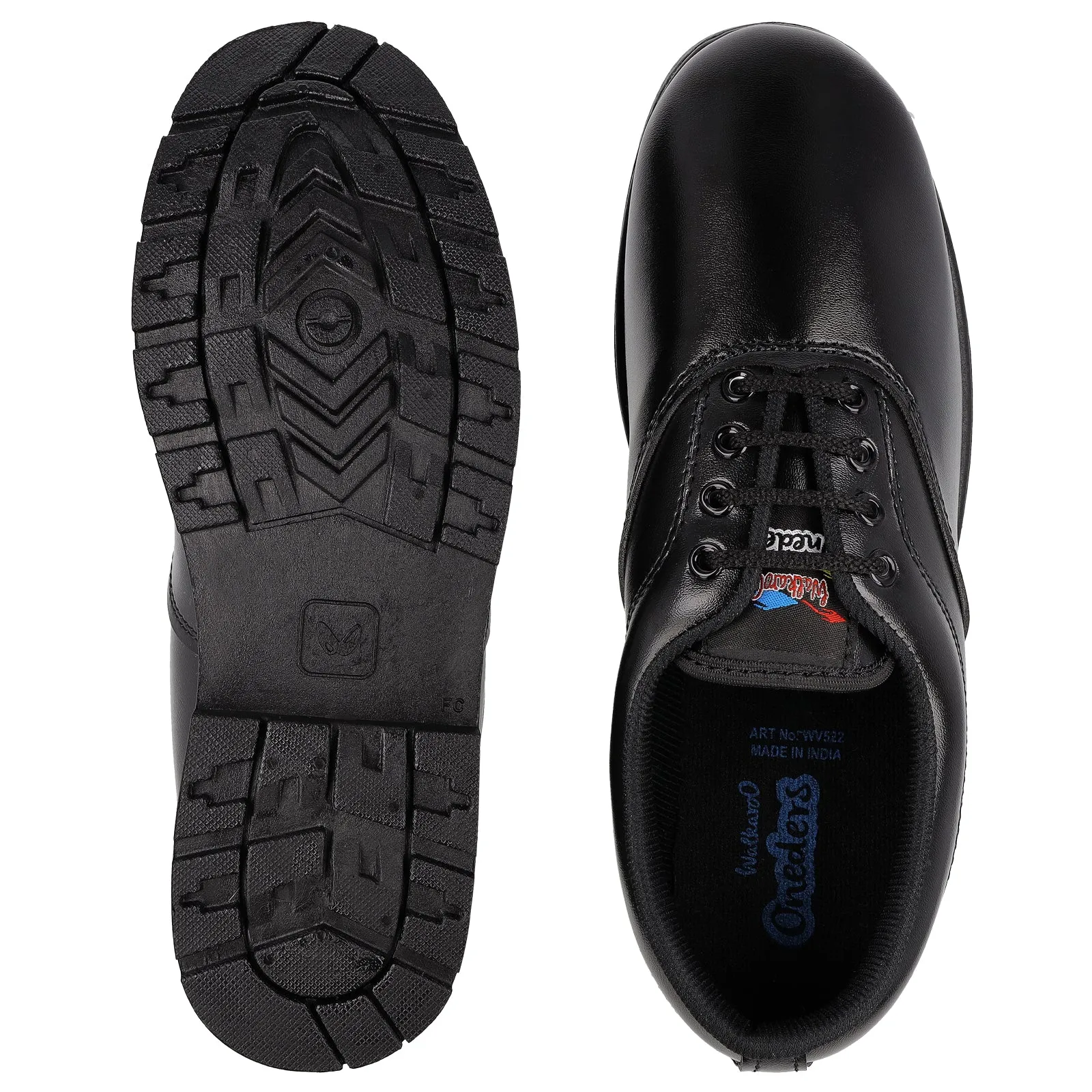 Walkaroo boys School Shoes - WV522 Black