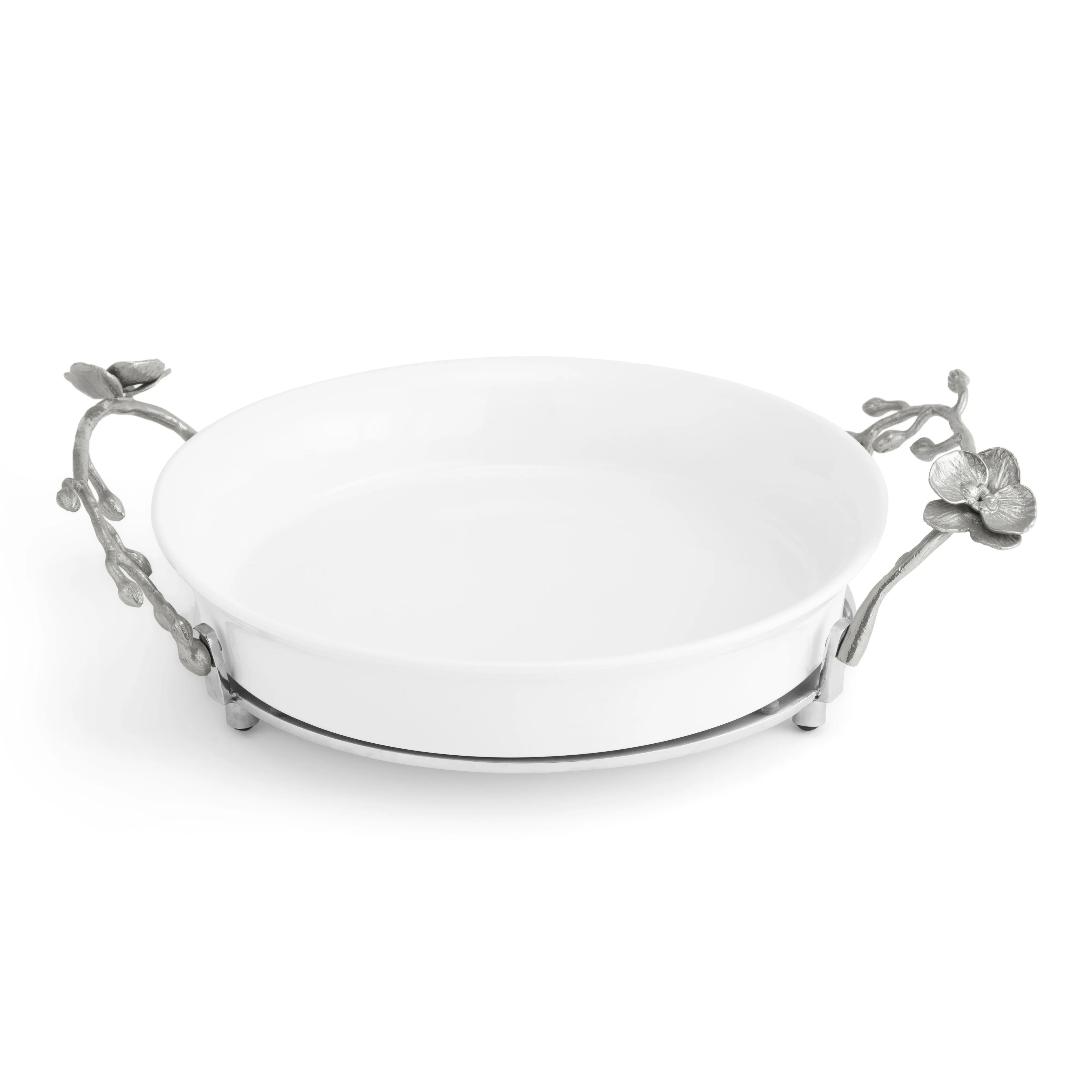 White Orchid Pie Dish