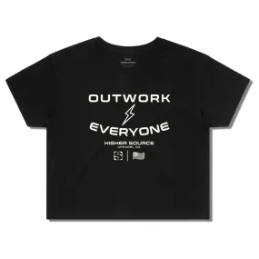 Women's Outwork Everyone Street Crop Tee - Black / White