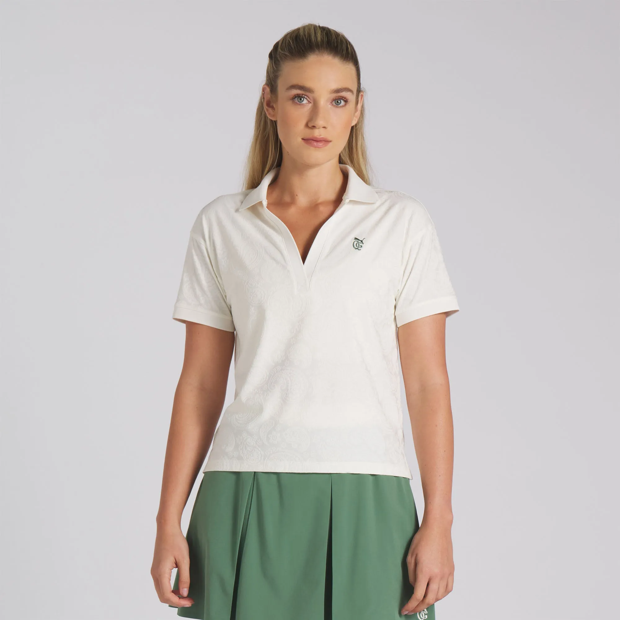 Women's Puma x Quiet Golf Relaxed Crop Golf Polo